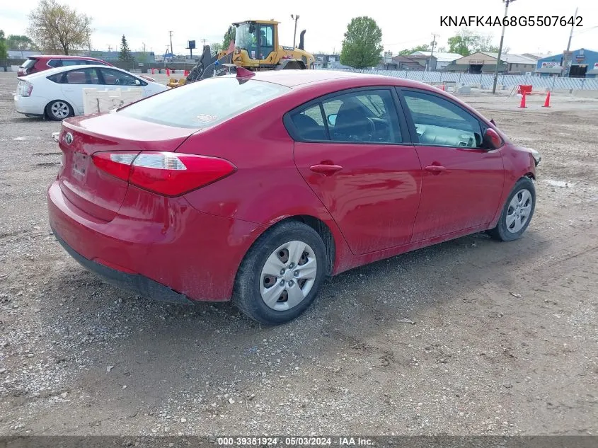 2016 Kia Forte Lx VIN: KNAFK4A68G5507642 Lot: 39351924