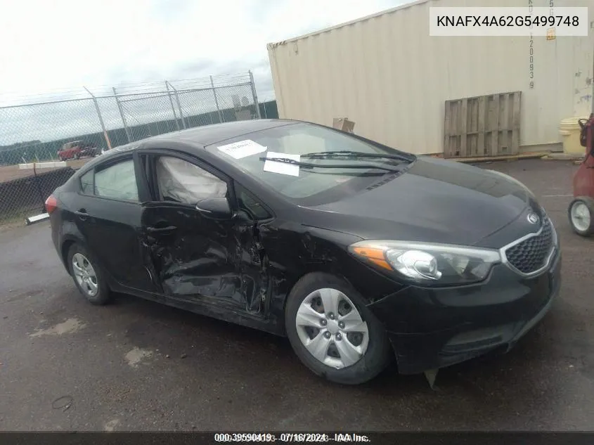 KNAFX4A62G5499748 2016 Kia Forte Lx