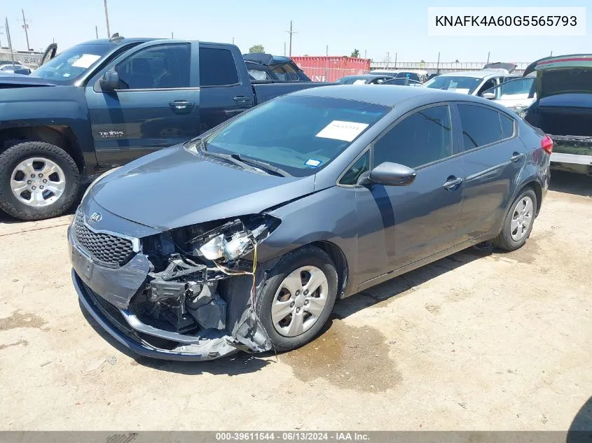 2016 Kia Forte Lx VIN: KNAFK4A60G5565793 Lot: 39611544