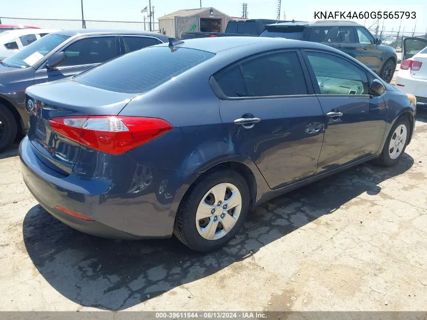 KNAFK4A60G5565793 2016 Kia Forte Lx