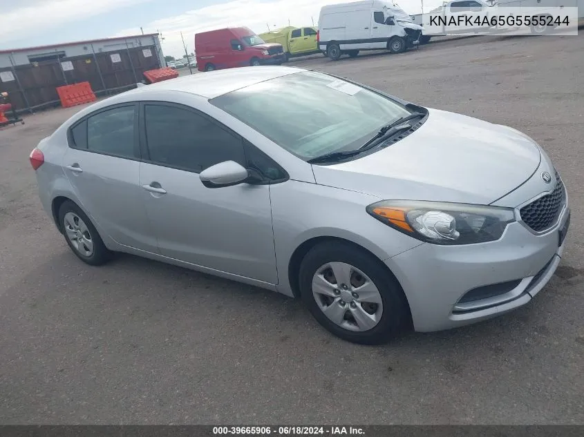 2016 Kia Forte Lx VIN: KNAFK4A65G5555244 Lot: 39665906