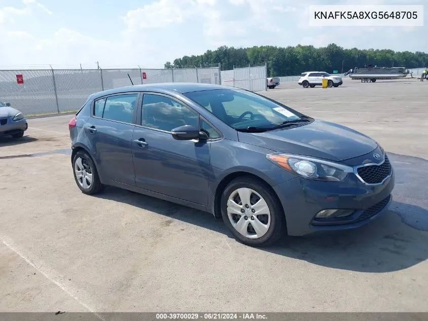 KNAFK5A8XG5648705 2016 Kia Forte Lx