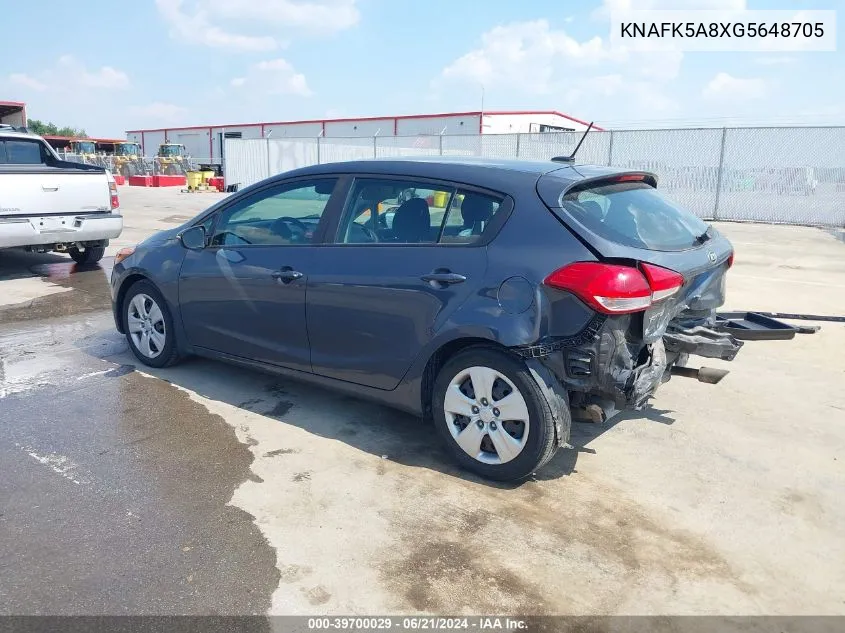 KNAFK5A8XG5648705 2016 Kia Forte Lx