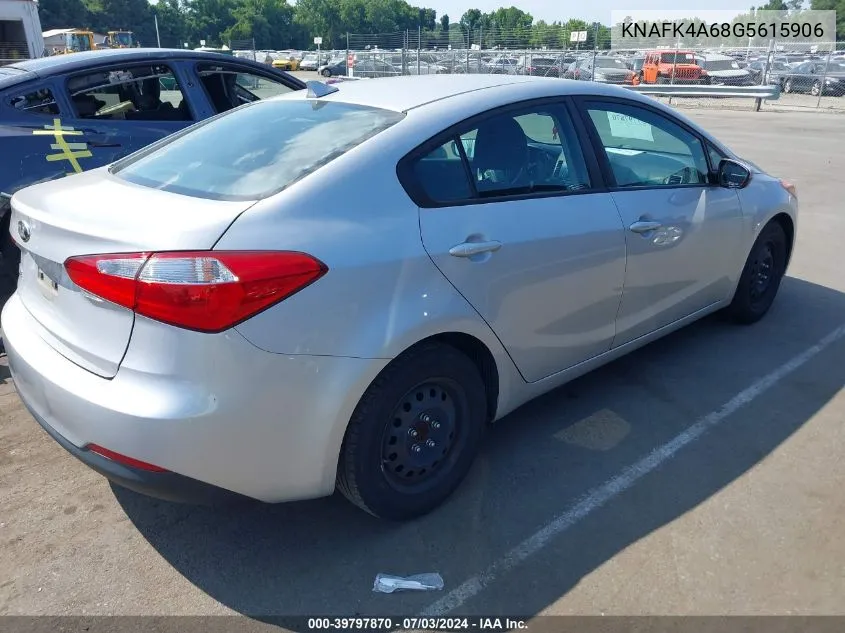 KNAFK4A68G5615906 2016 Kia Forte Lx