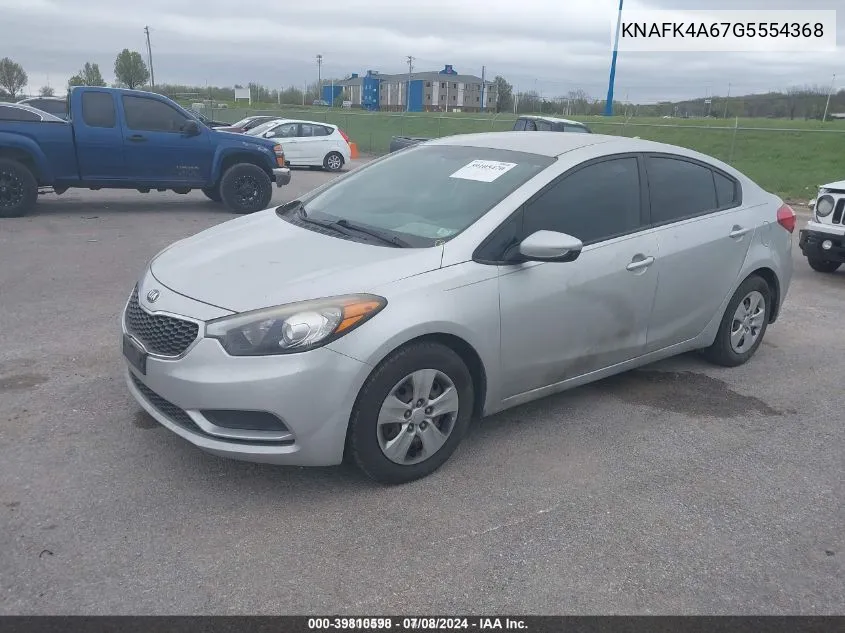 KNAFK4A67G5554368 2016 Kia Forte Lx