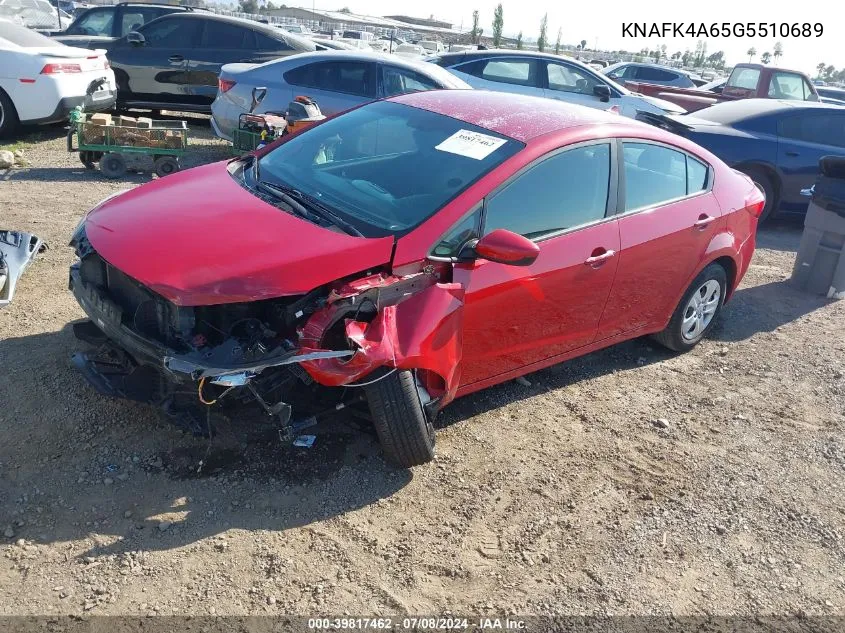 KNAFK4A65G5510689 2016 Kia Forte Lx