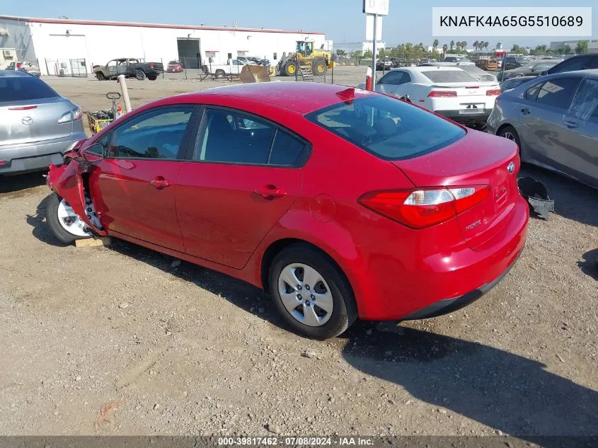 KNAFK4A65G5510689 2016 Kia Forte Lx