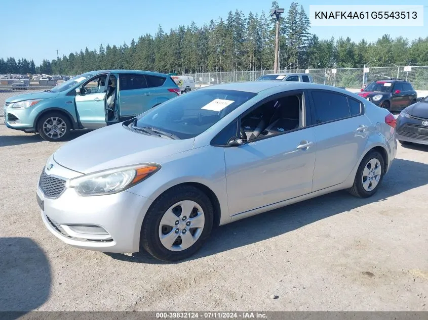 2016 Kia Forte Lx VIN: KNAFK4A61G5543513 Lot: 39832124