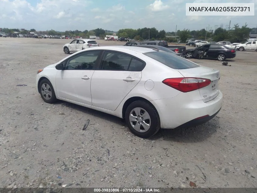 KNAFX4A62G5527371 2016 Kia Forte Lx