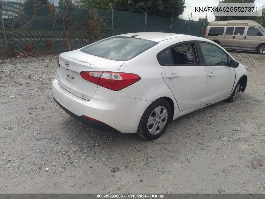 KNAFX4A62G5527371 2016 Kia Forte Lx