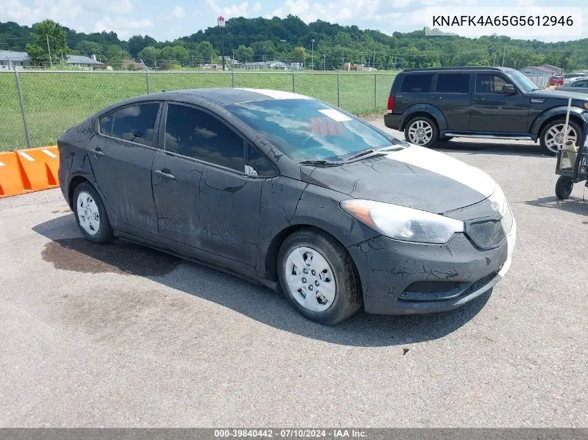 KNAFK4A65G5612946 2016 Kia Forte Lx