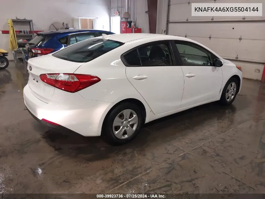 KNAFK4A6XG5504144 2016 Kia Forte Lx