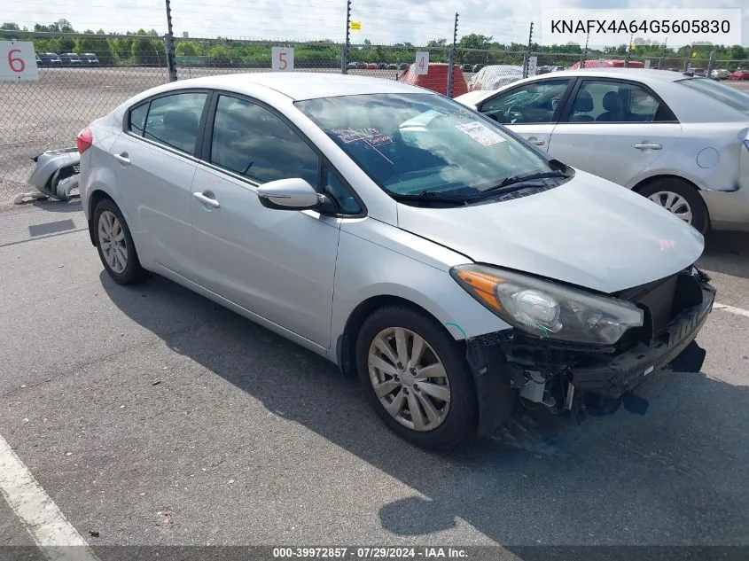 KNAFX4A64G5605830 2016 Kia Forte Lx