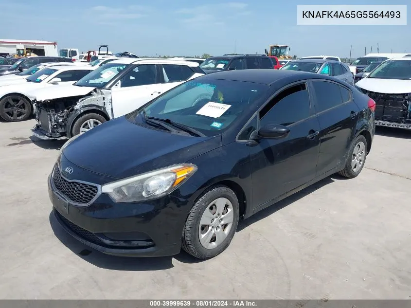 2016 Kia Forte Lx VIN: KNAFK4A65G5564493 Lot: 39999639