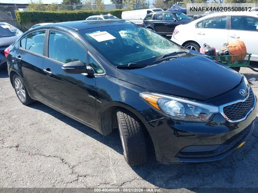 2016 Kia Forte Lx VIN: KNAFX4A62G5508612 Lot: 40049005