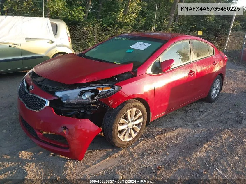 KNAFX4A67G5480225 2016 Kia Forte Lx