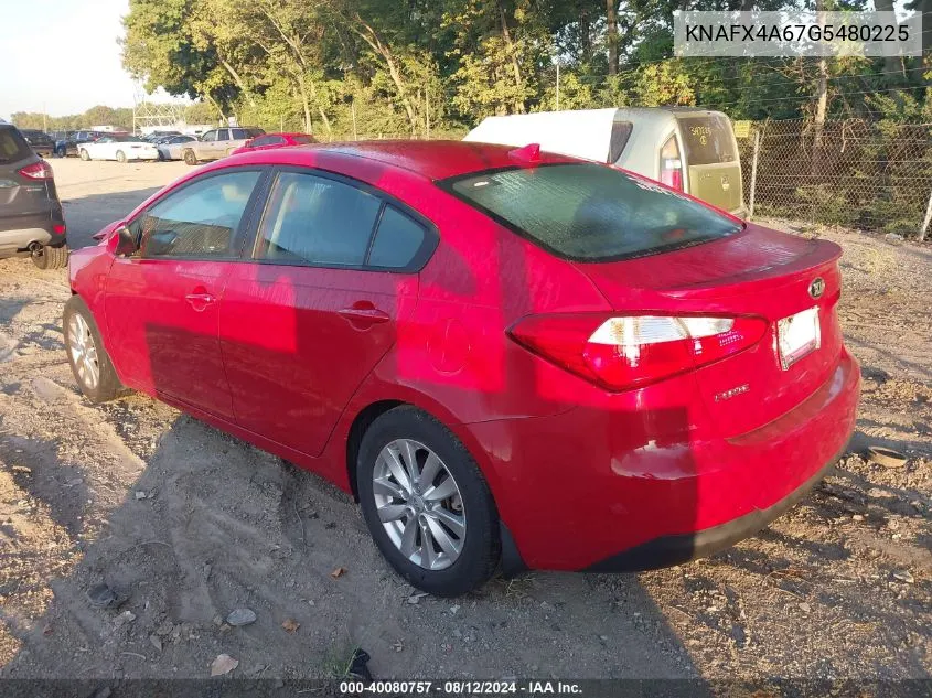 KNAFX4A67G5480225 2016 Kia Forte Lx