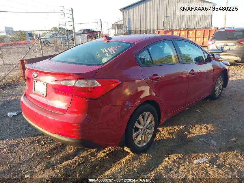 KNAFX4A67G5480225 2016 Kia Forte Lx