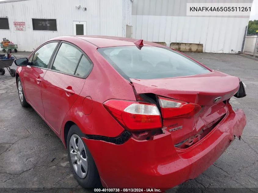 KNAFK4A65G5511261 2016 Kia Forte Lx