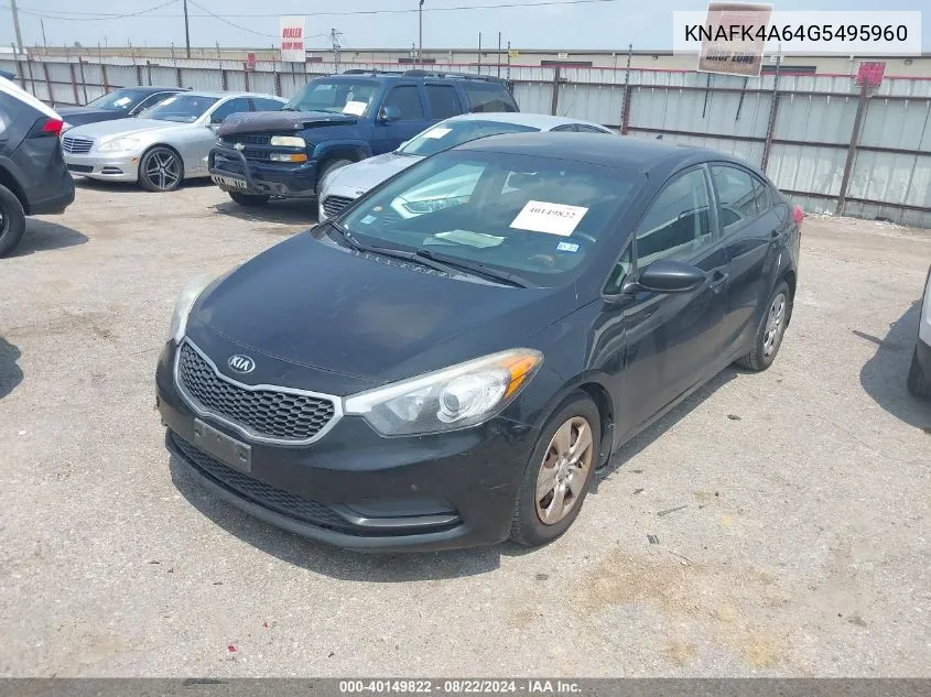 KNAFK4A64G5495960 2016 Kia Forte Lx