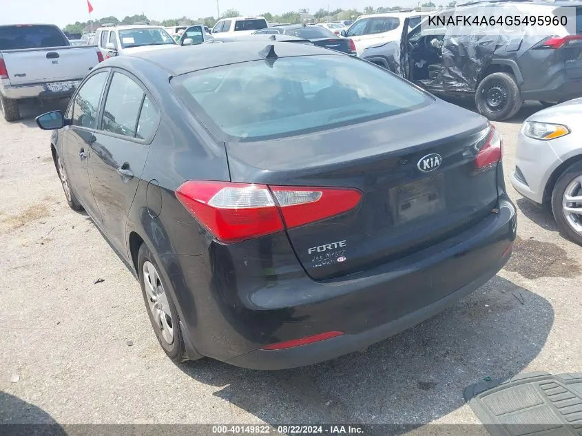 KNAFK4A64G5495960 2016 Kia Forte Lx