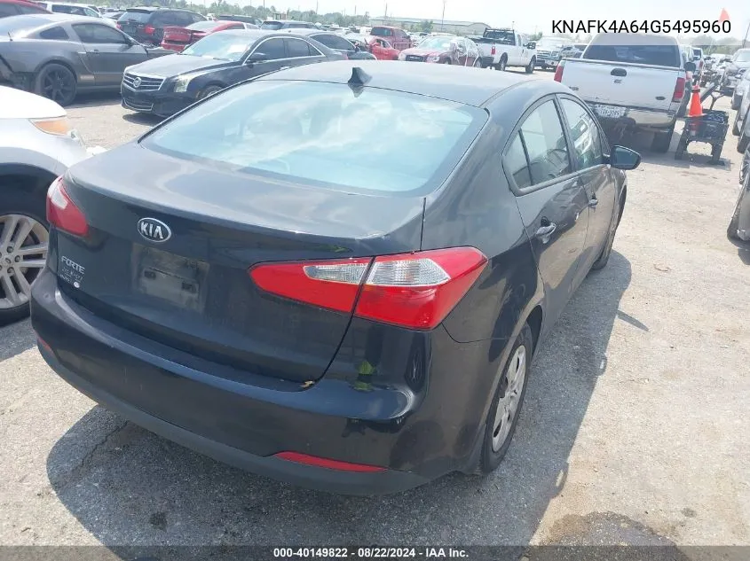 KNAFK4A64G5495960 2016 Kia Forte Lx