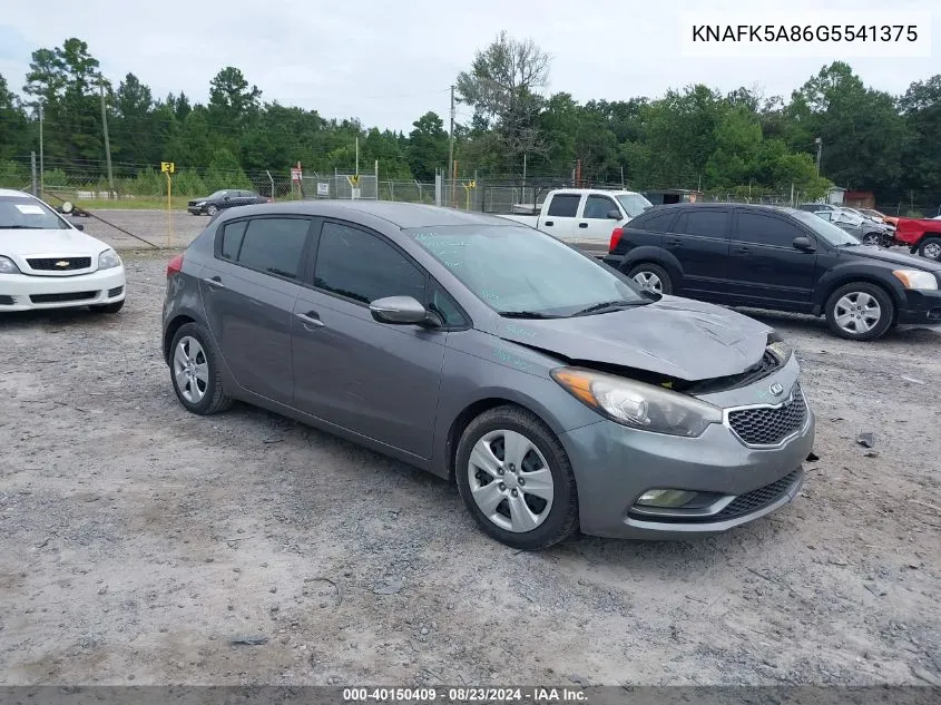 KNAFK5A86G5541375 2016 Kia Forte Lx