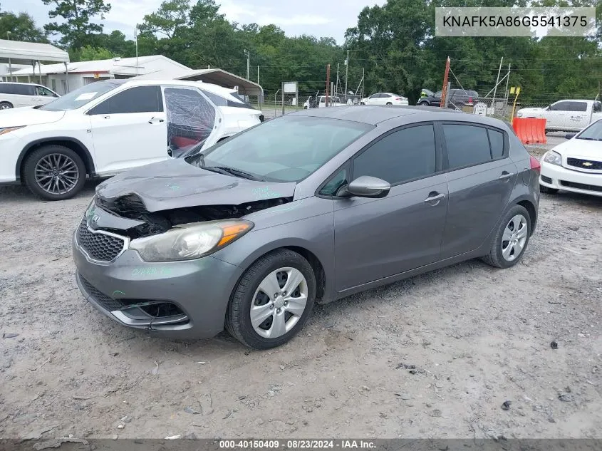 KNAFK5A86G5541375 2016 Kia Forte Lx