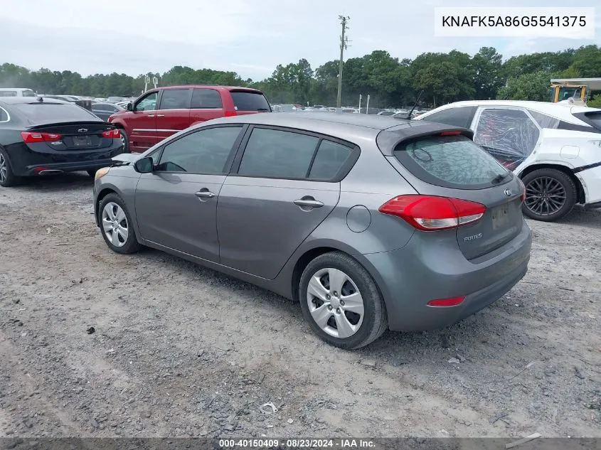 2016 Kia Forte Lx VIN: KNAFK5A86G5541375 Lot: 40150409