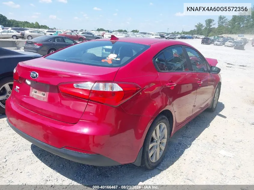 2016 Kia Forte Lx VIN: KNAFX4A60G5572356 Lot: 40166467