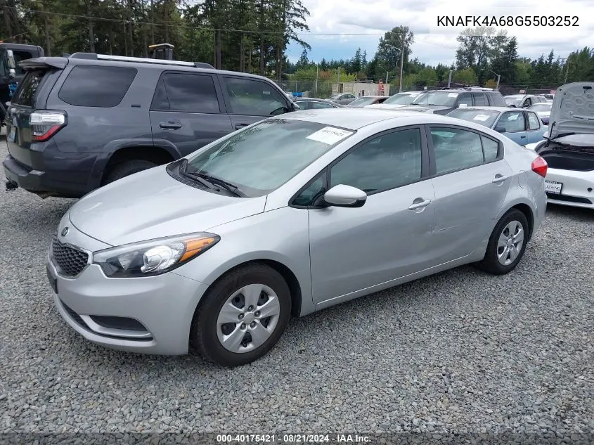 KNAFK4A68G5503252 2016 Kia Forte Lx