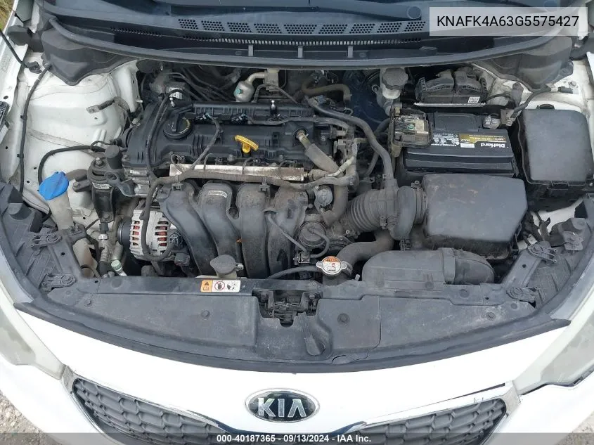 KNAFK4A63G5575427 2016 Kia Forte Lx