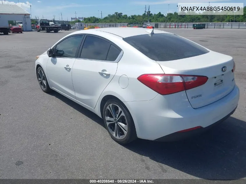 2016 Kia Forte Ex VIN: KNAFX4A88G5450619 Lot: 40208540