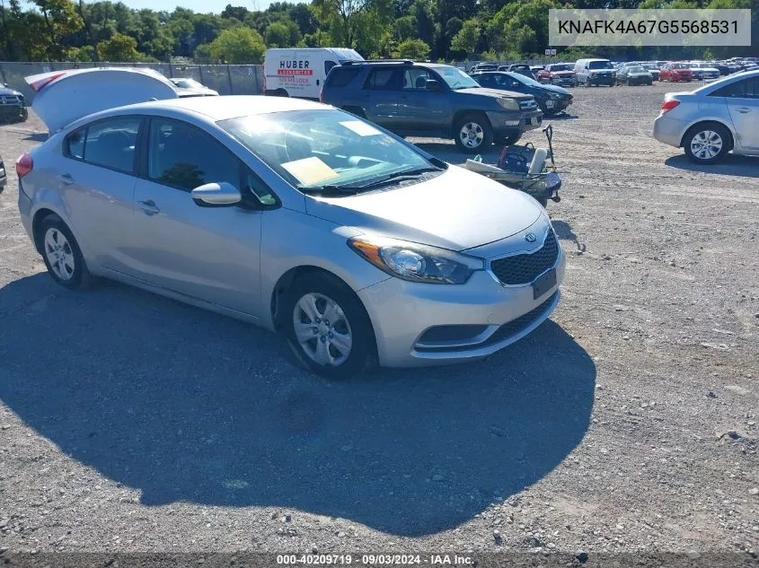 KNAFK4A67G5568531 2016 Kia Forte Lx