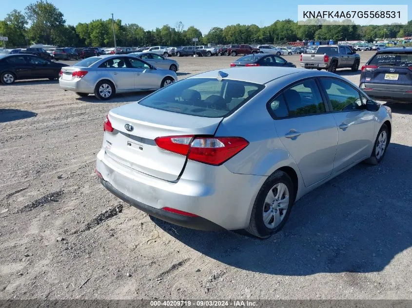 KNAFK4A67G5568531 2016 Kia Forte Lx