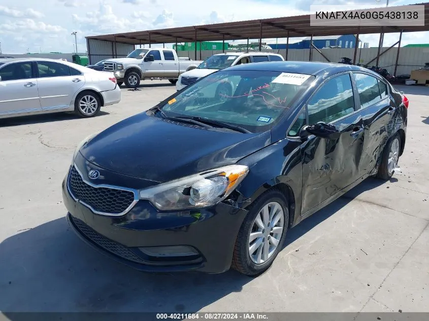 2016 Kia Forte Lx VIN: KNAFX4A60G5438138 Lot: 40211684