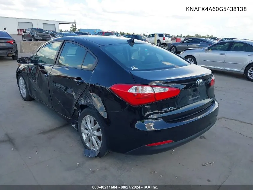 KNAFX4A60G5438138 2016 Kia Forte Lx