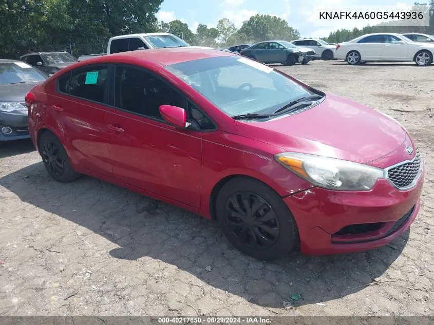 KNAFK4A60G5443936 2016 Kia Forte Lx