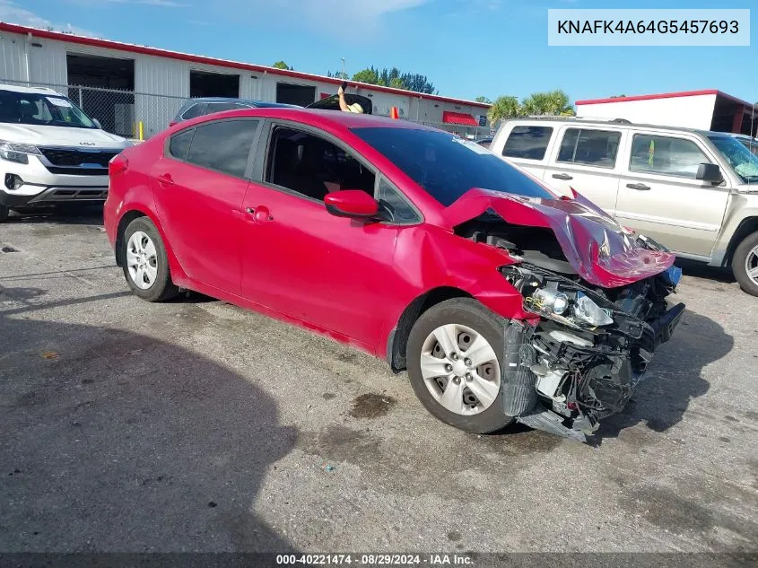 2016 Kia Forte Lx VIN: KNAFK4A64G5457693 Lot: 40221474