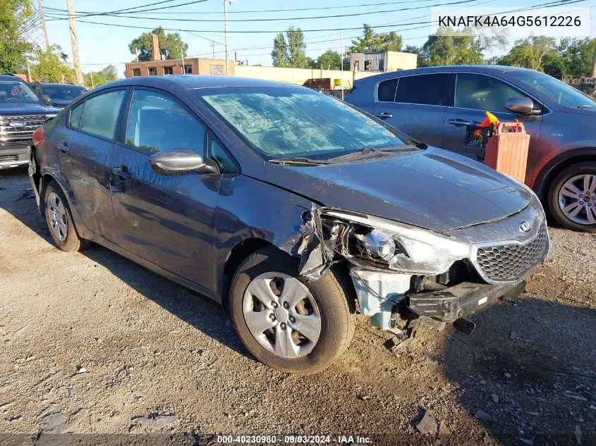 2016 Kia Forte Lx VIN: KNAFK4A64G5612226 Lot: 40230980