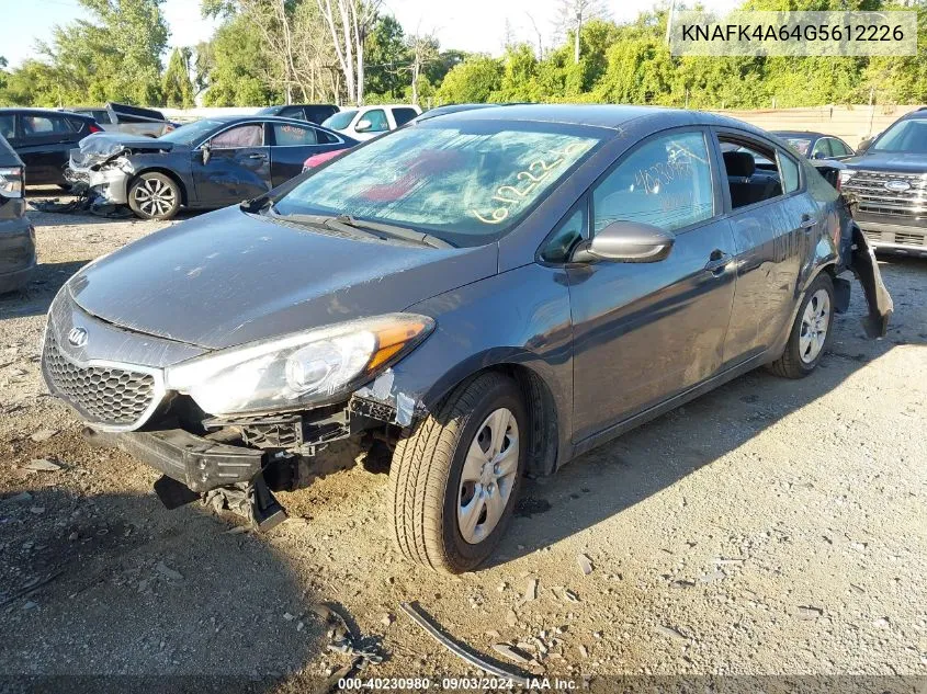 2016 Kia Forte Lx VIN: KNAFK4A64G5612226 Lot: 40230980