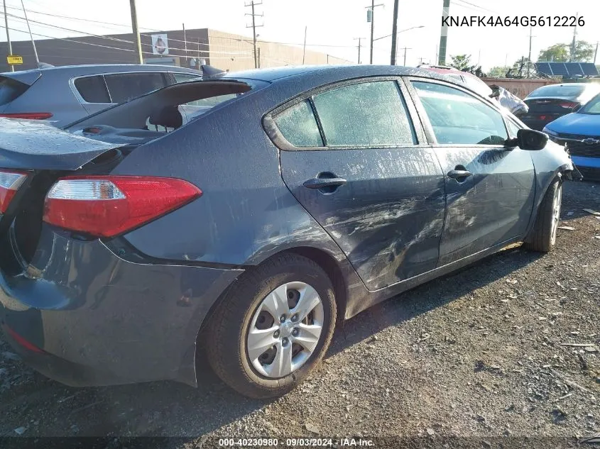 2016 Kia Forte Lx VIN: KNAFK4A64G5612226 Lot: 40230980