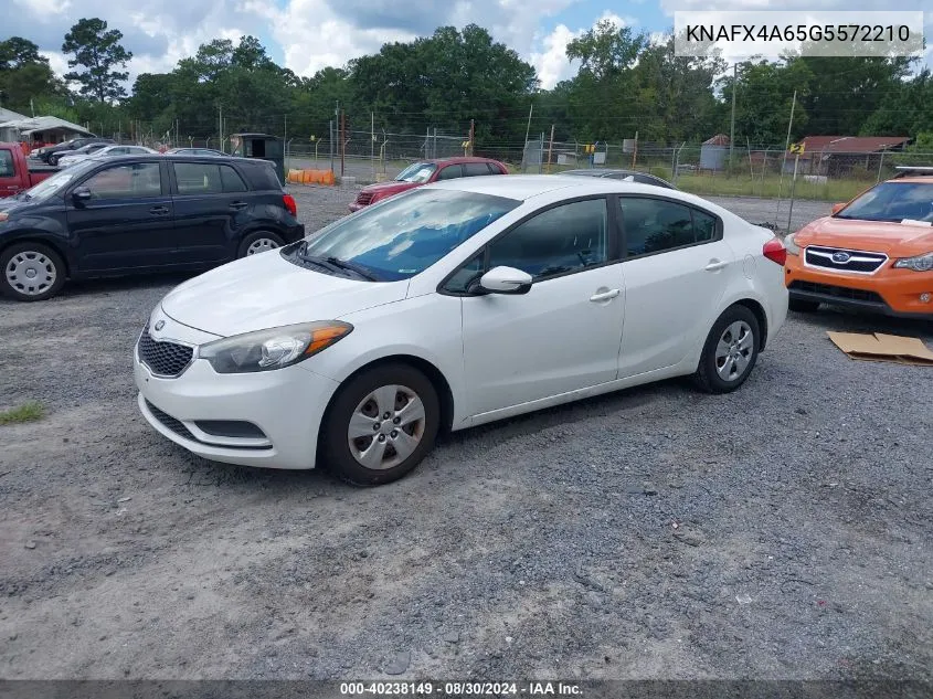 KNAFX4A65G5572210 2016 Kia Forte Lx