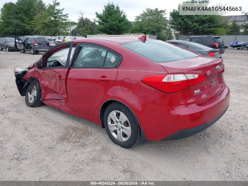 KNAFK4A61G5445663 2016 Kia Forte Lx