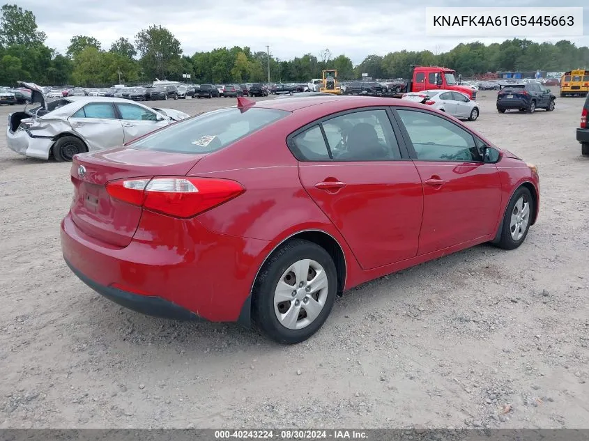 2016 Kia Forte Lx VIN: KNAFK4A61G5445663 Lot: 40243224