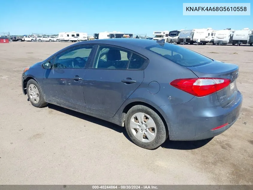 2016 Kia Forte Lx VIN: KNAFK4A68G5610558 Lot: 40244864