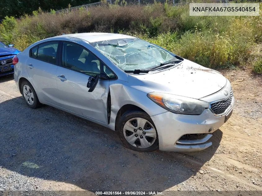 2016 Kia Forte Lx VIN: KNAFK4A67G5540454 Lot: 40261564