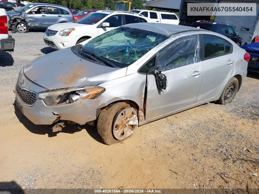 2016 Kia Forte Lx VIN: KNAFK4A67G5540454 Lot: 40261564