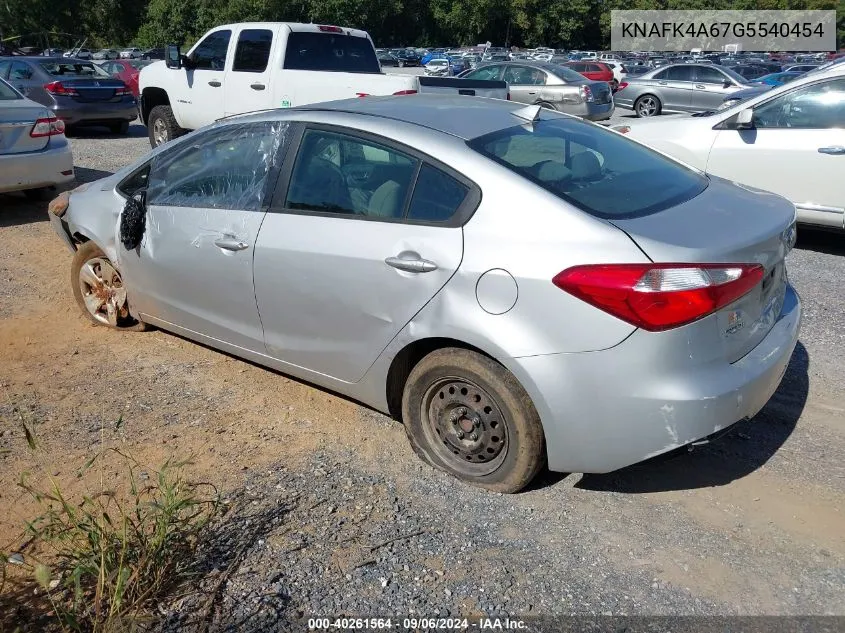 2016 Kia Forte Lx VIN: KNAFK4A67G5540454 Lot: 40261564