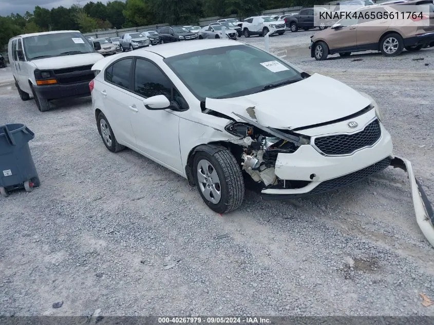 2016 Kia Forte Lx VIN: KNAFK4A65G5611764 Lot: 40267979